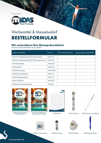 BESTELLFORMULAR WERBEMITTEL & MESSEBEDARF 2025/26