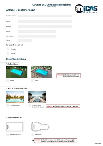 Coverseal Bestellformular